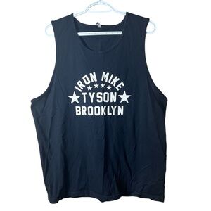 Iron Mike Tyson Brooklyn Men's Black Tank Top Size XL‎ Boxing Retro Gym